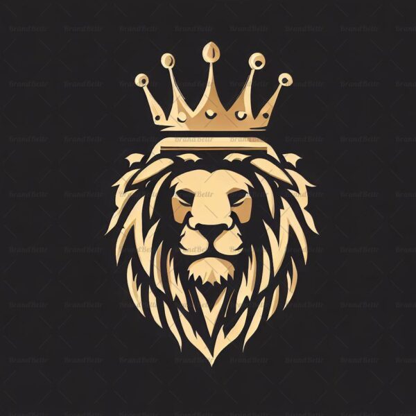 Majestätischer Löwe und Krone